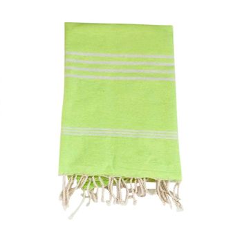 Toalla De Playa Fouta Tradicional Kolora Verde 100x200 190g/m²