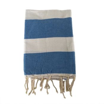 Toalla De Playa Fouta Tradicional Transat Azul Claro 100x200 190g/m²