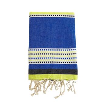 Toalla De Playa Fouta Tradicional Banado Navy 100x200 190g/m²