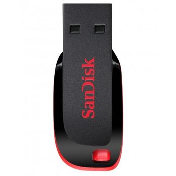 Sandisk - Cruzer Blade Unidad Flash Usb 128 Gb Usb Tipo A 2.0 Negro, Rojo