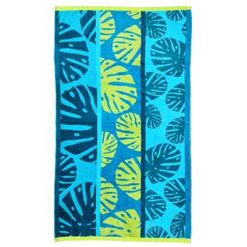 Toalla De Playa Monstera 90x170 400g/m² Terciopelo Jacquard