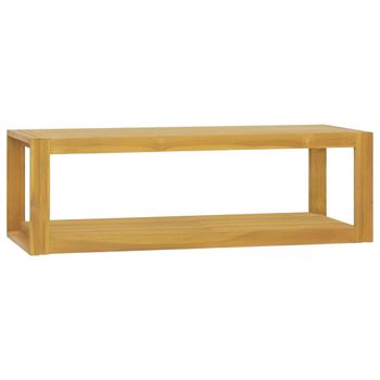 Armario De Baño De Pared | Mueble Pared Madera Maciza De Teca 110x45x35 Cm Cfw739945