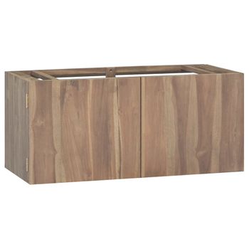 Armario De Baño De Pared | Mueble Pared Madera Maciza De Teca 90x39x40 Cm Cfw739954