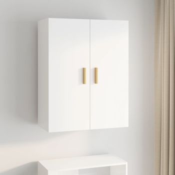 Armario De Pared | Mueble Pared | Armario Colgante Blanco 69,5x34x90 Cm Cfw740597