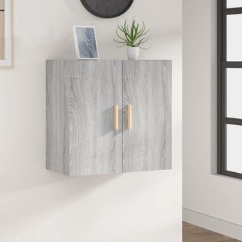 Armario De Pared | Mueble Pared Madera Contrachapada Gris Sonoma 60x30x60 Cm Cfw740738