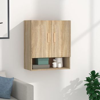 Armario De Pared | Mueble Pared Madera Contrachapada Roble Sonoma 60x31x70 Cm Cfw740767