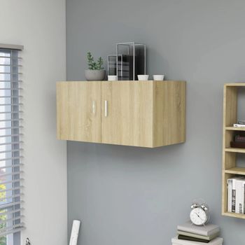 Armario De Pared | Mueble Pared Madera Ingeniería Roble Sonoma 80x39x40 Cm Cfw741133