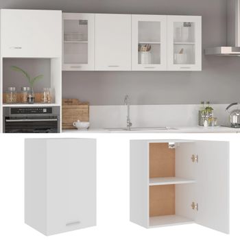 Armario De Pared | Mueble Pared | Armario Colgante Cocina Contrachapada Blanco 39,5x31x60 Cm Cfw739549