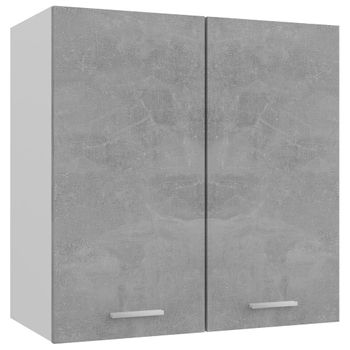 Armario De Pared | Mueble Pared | Armario Colgante Contrachapada Gris Hormigón 60x31x60 Cm Cfw739565