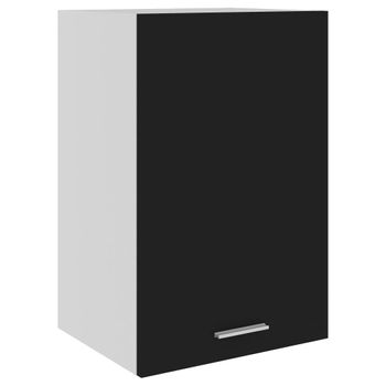 Armario De Pared | Mueble Pared | Armario Colgante De Cocina Contrachapada Negro 39,5x31x60 Cm Cfw739571