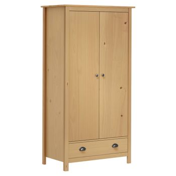 Armario De Almacenamiento | Armario De 2 Puertas Hill Madera Maciza Pino 89x50x170cm Cfw739734