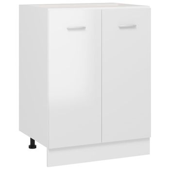 Armario De Almacenamiento | Armario Inferior Cocina Contrachapada Blanco 60x46x81,5 Cm Cfw741354