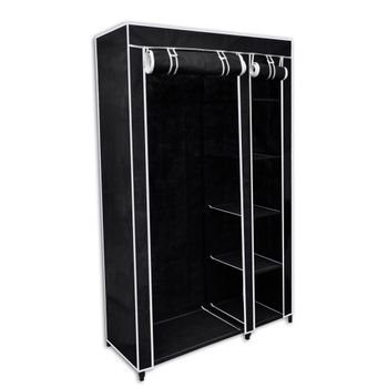 Armario De Almacenamiento | Armario Plegable 110x45x175 Cm Negro Cfw741589