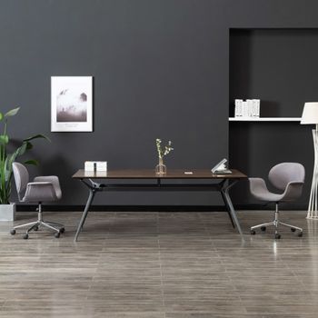 Silla De Comedor | Silla De Cocina | Mueble De Comedor Giratoria De Tela Gris Cfw789776