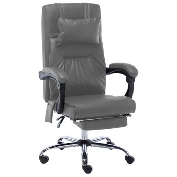 Silla De Masaje | Silla De Gaming De Masaje De Cuero Sintético Gris Antracita Cfw789904