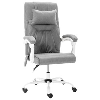 Silla De Masaje | Silla De Gaming De Masaje De Tela Gris Cfw789916