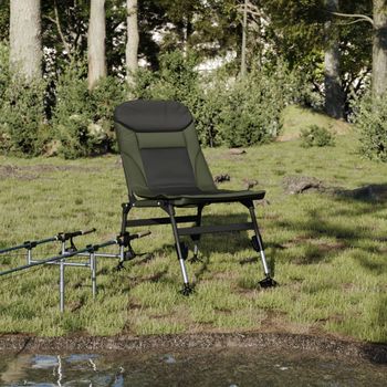 Sillón De Salón | Silla De Pesca Con Patas Para Barro Ajustables Plegable Verde Cfw790075