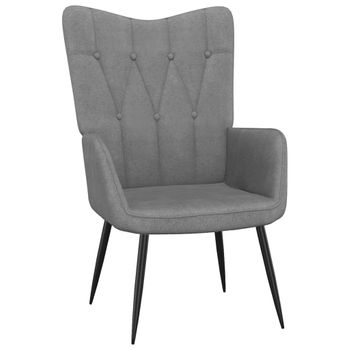 Sillón De Relax | Silla De Relax | Silla De Relajación De Tela Gris Oscuro Cfw790154