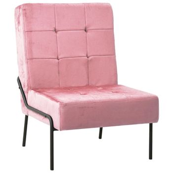 Sillón De Relax | Silla De Relax | Silla De Relajación De Terciopelo Rosa 65x79x87 Cm Cfw790179