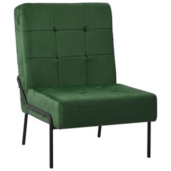 Sillón De Relax | Silla De Relax | Silla De Relajación De Terciopelo Verde Oscuro 65x79x87 Cm Cfw790183