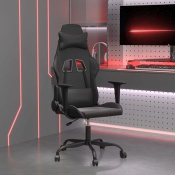 Silla Gaming | Silla De Oficina | Silla Gamer Ergonomica Cuero Sintético Negro Cfw790316