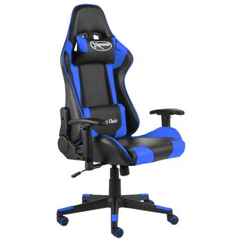 Silla Gaming | Silla De Oficina | Silla Gamer Ergonomica Giratoria Pvc Azul Cfw790471