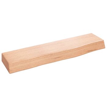 Estante De Pared | Estante Flotante | Repisa De Pared Madera De Roble Tratada Marrón Claro 40x10x4cm Cfw759326