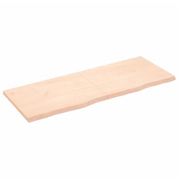 Estante De Pared | Estante Flotante | Repisa De Pared Madera Maciza Roble Sin Tratar 160x60x(2-4) Cm Cfw759436