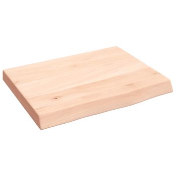 Estante De Pared | Estante Flotante | Repisa De Pared Madera Maciza Roble Sin Tratar 40x30x(2-4) Cm Cfw759462