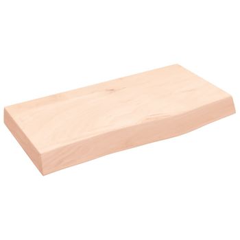 Estante De Pared | Estante Flotante | Repisa De Pared Madera Maciza Roble Sin Tratar 60x30x(2-6) Cm Cfw759471