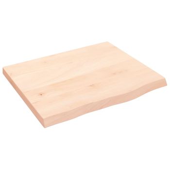 Estante De Pared | Estante Flotante | Repisa De Pared Madera Maciza Roble Sin Tratar 60x50x(2-4) Cm Cfw759474