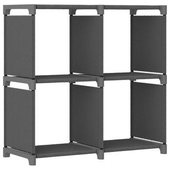 Estanteria | Librería Industrial | Estante De 4 Cubos De Tela Gris 69x30x72,5 Cm Cfw760381