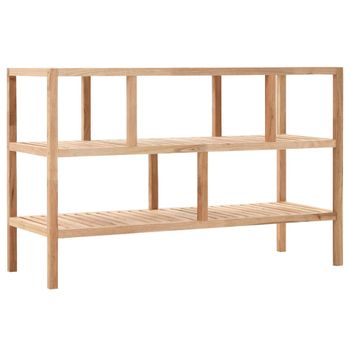 Estanteria | Librería Industrial | Estante Para Baño Madera Maciza De Nogal 100x40x65 Cm Cfw761271