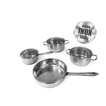 Comprar Batería de cocina de 5 piezas con tapa de vidrio Óptima Monix ·  Monix · Hipercor