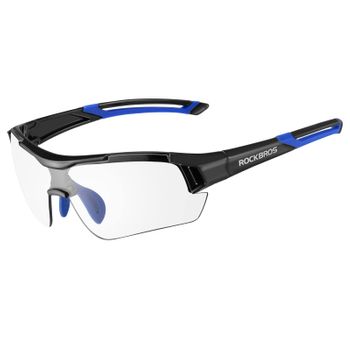 Gafas De Sol Fotocromáticas Para Deportes Rockbros,medio Marco,azul
