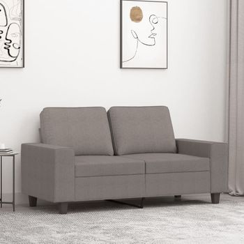 Sofá De 2 Plazas | Sofá De Salón | Sofá De Descanso De Tela Gris Taupé 120 Cm Cfw65158