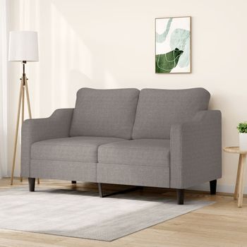 Sofá De 2 Plazas | Sofá De Salón | Sofá De Descanso De Tela Gris Taupé 140 Cm Cfw68394