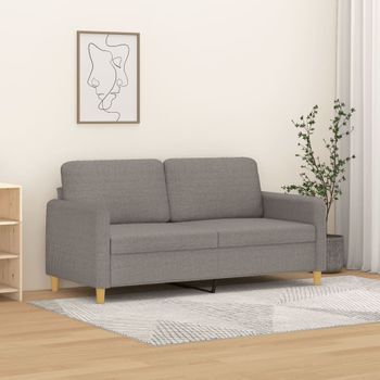 Sofá De 2 Plazas | Sofá De Salón | Sofá De Descanso De Tela Gris Taupé 140 Cm Cfw76293