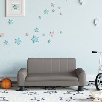 Sofá Para Niños | Sofá De Salón | Sofá De Descanso De Tela Gris Taupe 70x45x30 Cm Cfw66201