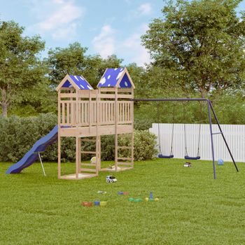 Parque Infantil | Área De Juegos De Exterior De Madera Maciza De Pino Cfw782783