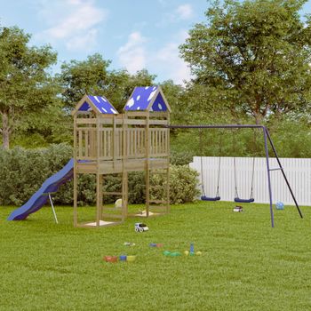 Parque Infantil | Área De Juegos De Exterior Madera De Pino Impregnada Cfw782834