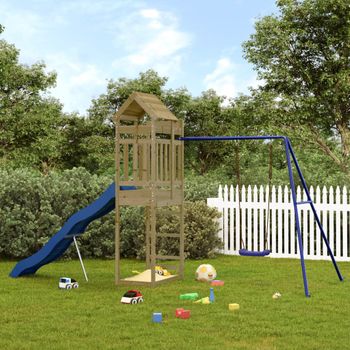 Parque Infantil | Área De Juegos De Exterior Madera De Pino Impregnada Cfw782855