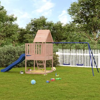 Parque Infantil | Área De Juegos De Exterior Madera Maciza Douglas Cfw783105