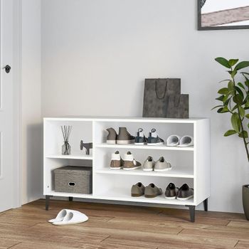 Zapatero | Mueble Zapato Moderno | Armario Zapatero Madera Contrachapada Blanco 102x36x60 Cm Cfw3985959