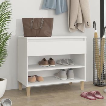 Zapatero | Mueble Zapato Moderno | Armario Zapatero Madera Contrachapada Blanco 70x36x60 Cm Cfw1166411