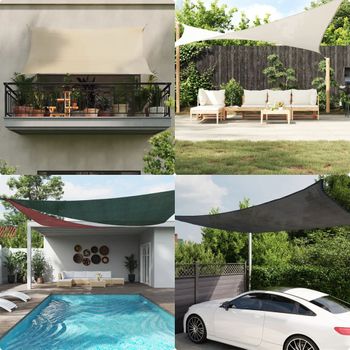 Toldo De Vela | Vela Parasol | Toldo Vela De Sombra Cuadrado Hdpe Gris Claro 160 G/m² 4,5x4,5 M Cfw6284298