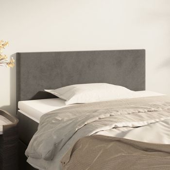 Cabecero Cama | Panel De Cabecera De Terciopelo Gris Oscuro 90x5x78/88 Cm Cfw3333590