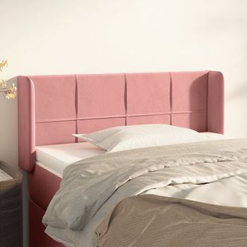 Cabecero Cama | Panel De Cabecera De Terciopelo Rosa 103x16x78/88 Cm Cfw7886676