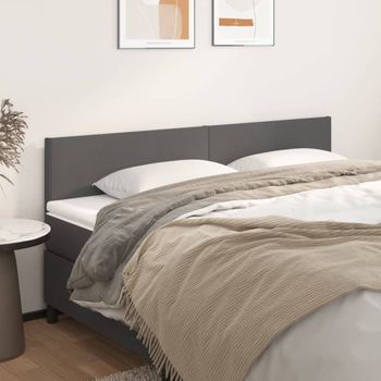 Juego De 2 Cabeceros Cama | Panel De Cabecera De Cuero Sintético Gris 100x5x78/88 Cm Cfw9734235