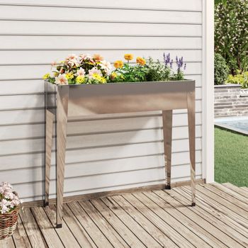 Jardinera | Macetero De Acero Galvanizado 100,5x40,5x90 Cm Cfw7567138